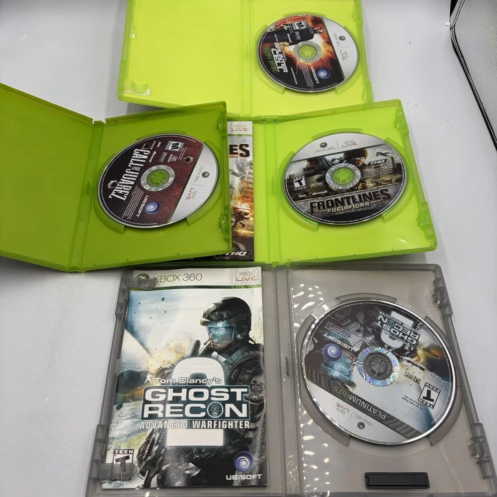 Xbox 360 4 Games Splinter Cell Double Agent Ghost Recon Two Frontlines Juarez